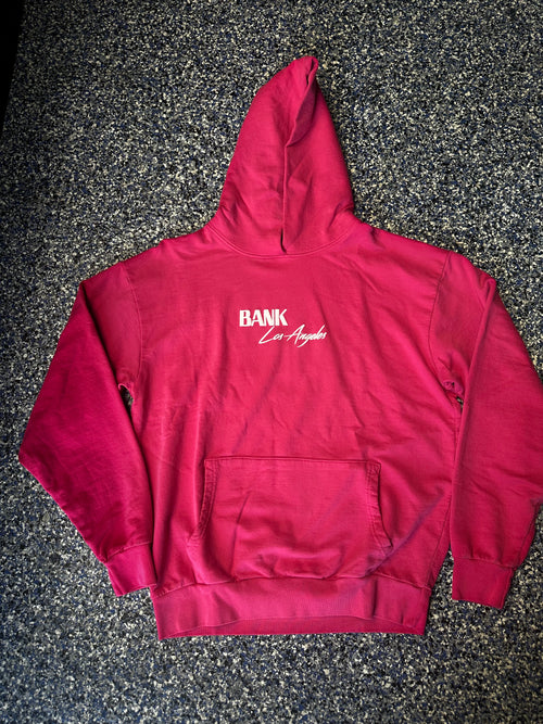 BANK LA PRINT PINK HOODIE