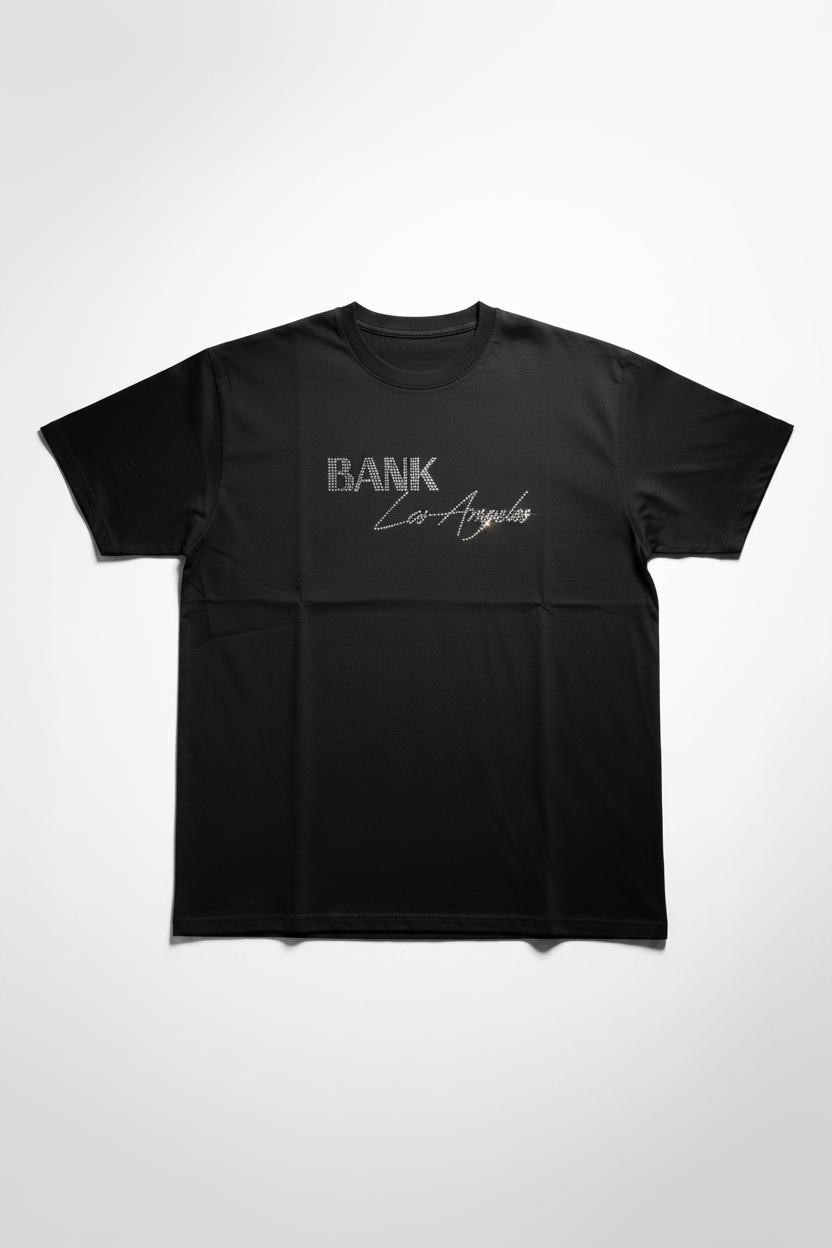 BANK LA RHINE STONE TEE - No Glow